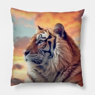 Tiger Animal Nature Majestic Wilderness Pillow