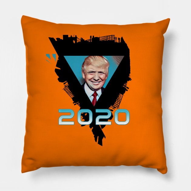 Trump 2020 artistic shirts and designs. Pillow by SmartArt