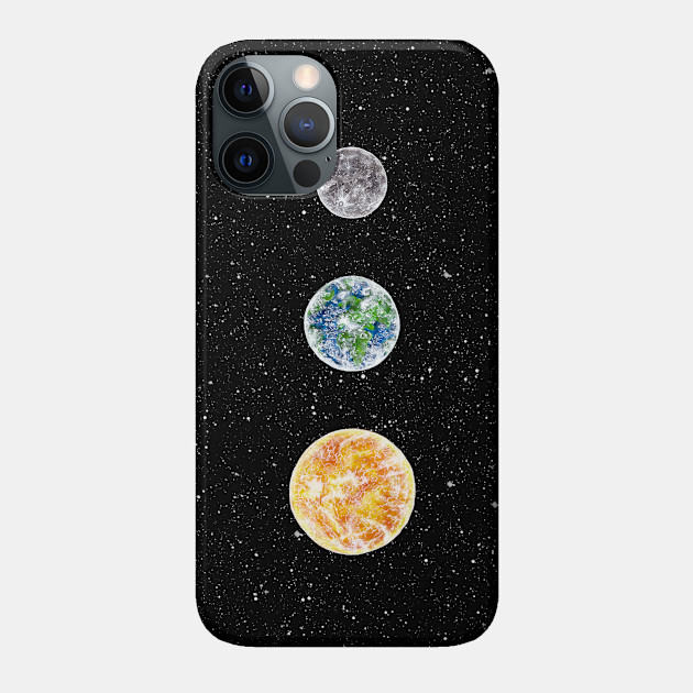 Moon Earth Sun - Earth - Phone Case