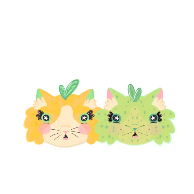 lemon and lime kitties by AllyCatart