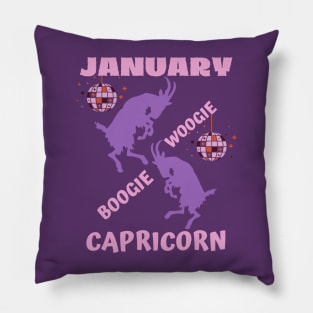 January Capricorn Boogie Woogie Pillow