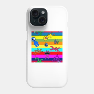 super colorful rainbow friends Phone Case