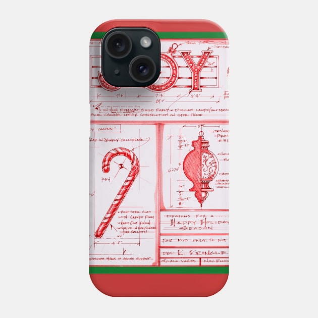 A design for Christmas Joy Phone Case by KJTcreative