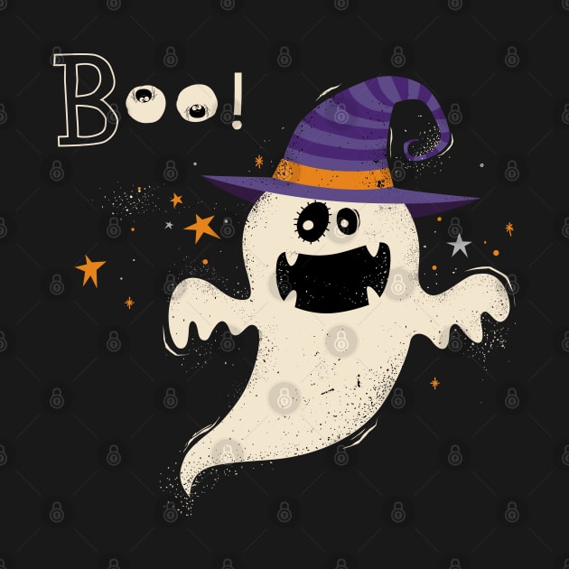 Cute halloween ghost by sharukhdesign