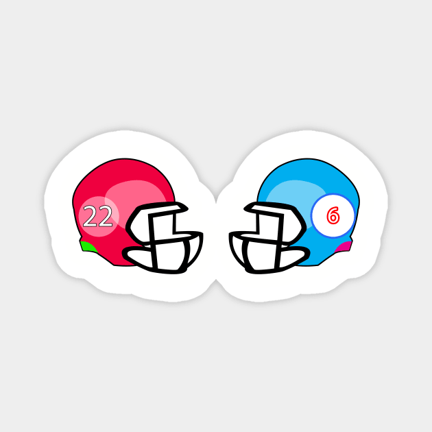 two helmet Magnet by momomoma