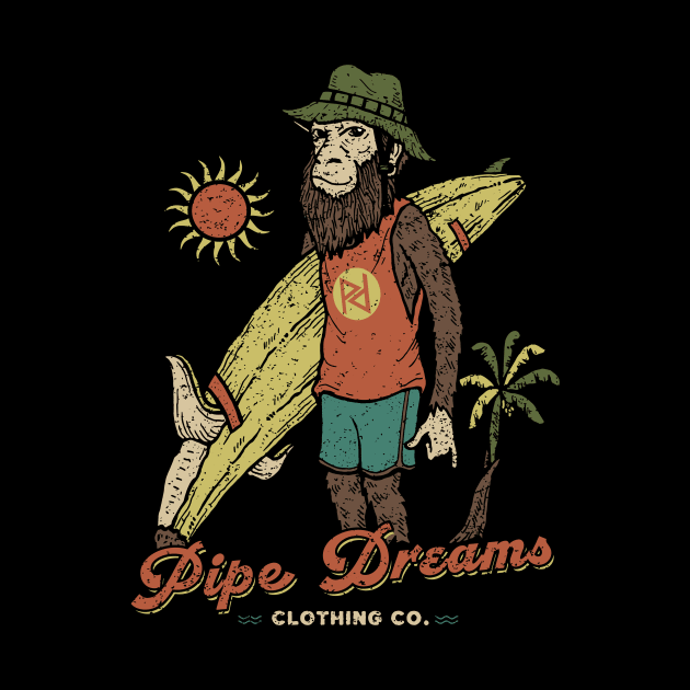 Surfer Monkey by Pipe Dreams Clothing Co.