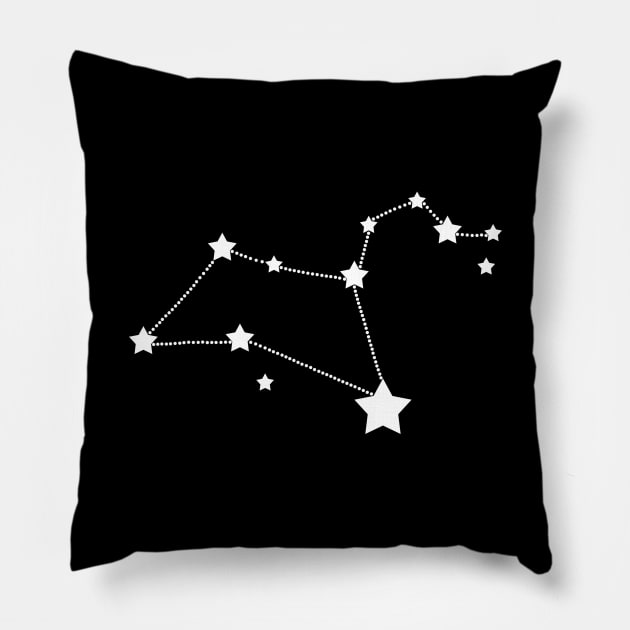 Leo Stars Zodiac Constellation Pillow by Korry