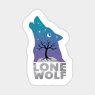 howling wolf Magnet