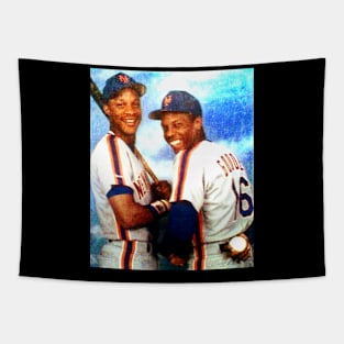 Darry l Strawberry and Dwight Gooden in New York Mets, 1983 Tapestry