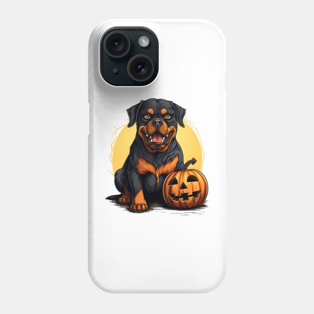 Halloween Rottweiler Dog #4 Phone Case by Chromatic Fusion Studio