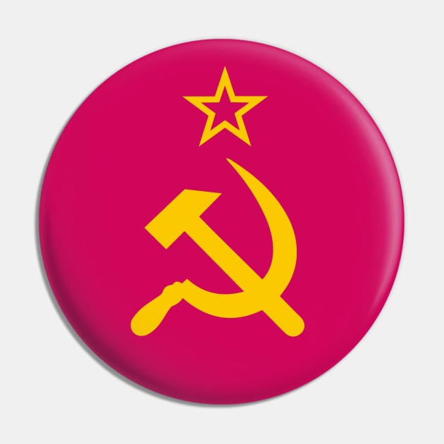 Soviet Symbols Star, Hammer And Sickle Pin by okpinsArtDesign