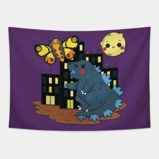 Godzilla vs Mothra Tapestry