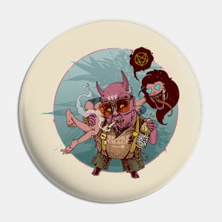 Satan Loves the Ladies Pin