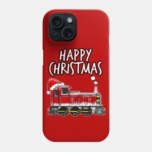 Happy Christmas Train Diesel Locomotive Rail Enthusiasts Phone Case