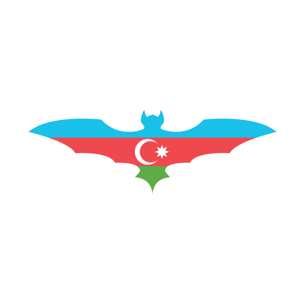 Azerbaijan Bat Flag by Wickedcartoons