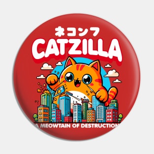 Cute Kawaii Catzilla Pin