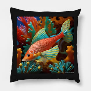 Sea Fantasy - Tropical FIsh #507 Pillow