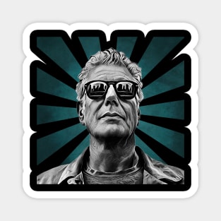 Anthony Bourdain II Retro Pixel II 70s Magnet