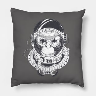 monkey astronaut space suit Pillow