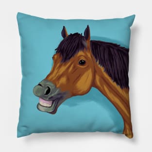 Smiling horse Pillow