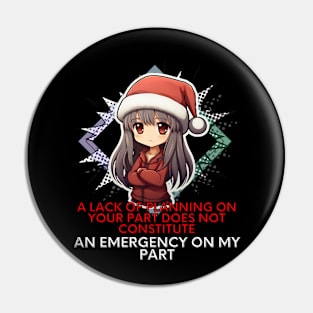 Sarcastic Christmas Girl Pin