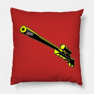 Punchado Sniper Rifle Blank Text, v. Code Yellow Pillow