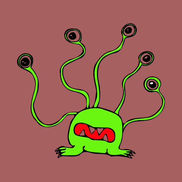 Alien creatures with five eyes by we4you
