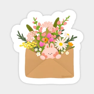 Meadow mail with tiny bunny flowers as gifts Magnet