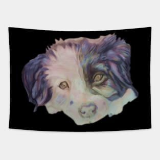 cute border collie puppy Tapestry