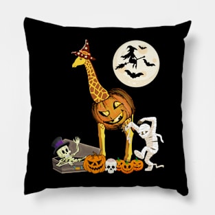 Giraffe Pumpkin Halloween Costume Pillow