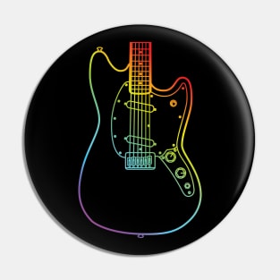 M-Style Offset Style Electric Guitar Body Colorful Outline Pin