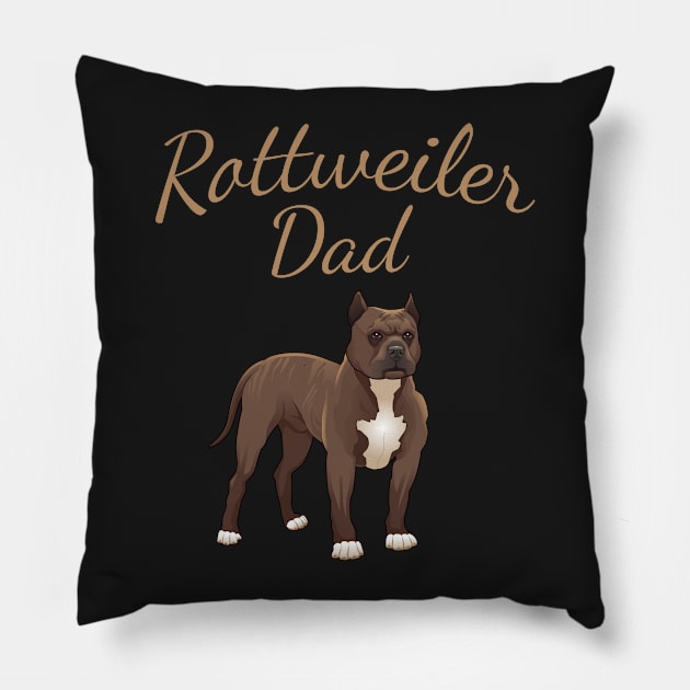 Rottweiler Dad Pillow by letnothingstopyou