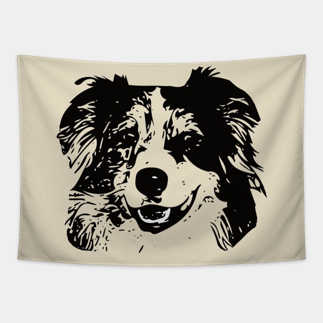 Australian Shepherd Dog Aussie Tapestry by DoggyStyles