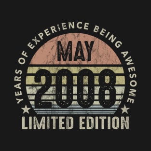 Born In May 2008 Vintage Sunset 12th Birthday All Original T-Shirt