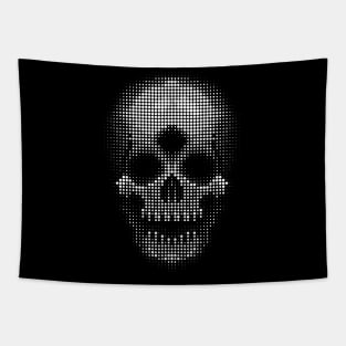 White Skull - HALFTONE DOT Tapestry