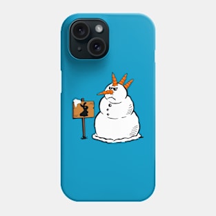 Snowman and rabbit Phone Case