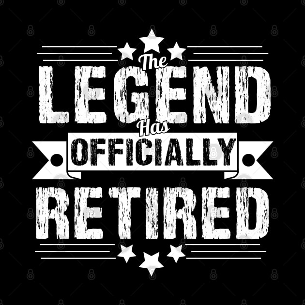 : The Legend Has Officially Retired Funny Retirement T-Shirt Funny Retirement Gifts. Cool Retirement T-Shirts. by Emouran