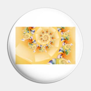 Floral Spring Fractal Pin