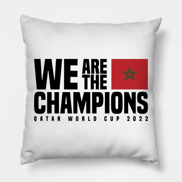 Qatar World Cup Champions 2022 - Morocco Pillow by Den Vector