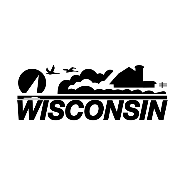 Wisconsin License Plate All Black by KevinWillms1