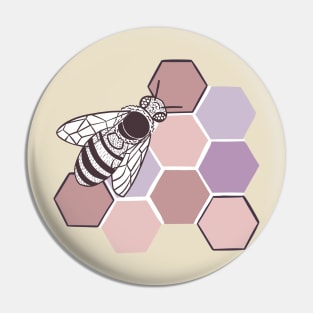 Bees and Hexagons Pin