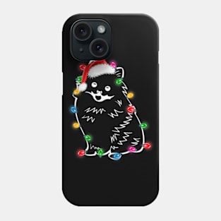 Christmas Lights Pomeranian Phone Case