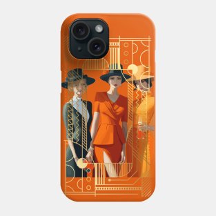 Three art deco women Phone Case