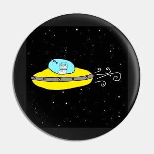 UFO Haku in space Pin