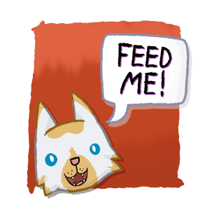 Feed Me! [Flame Point Cat With A Red Background] T-Shirt