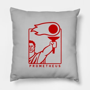 Minimalist art of Prometheus. For Geek mythology fans in red ink Pillow