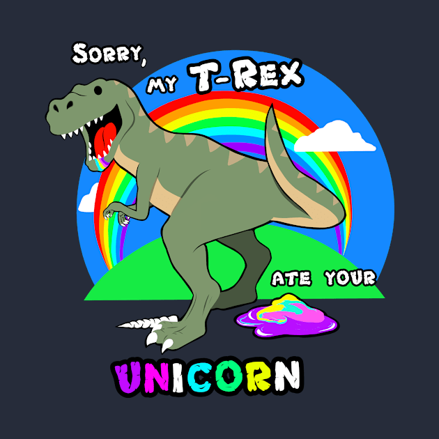 T-Rex lunch by TimAddisonArt