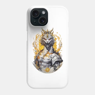 Japanese white Dragon Design for tshirt white dragon design T-shirt Phone Case