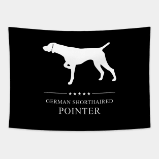 German Shorthaired Pointer Dog White Silhouette Tapestry