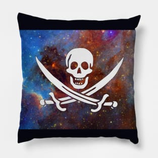 Space Pirate Flag Pillow